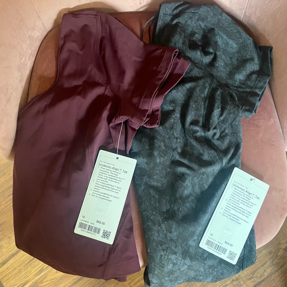 NWT set of 2 Lululemon Align Short Sleeve Shirts